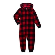 Wonder Nation Boys Hooded Long Sleeve Blanket Sleeper Pajama, Sizes 4-18 \u0026 Husky